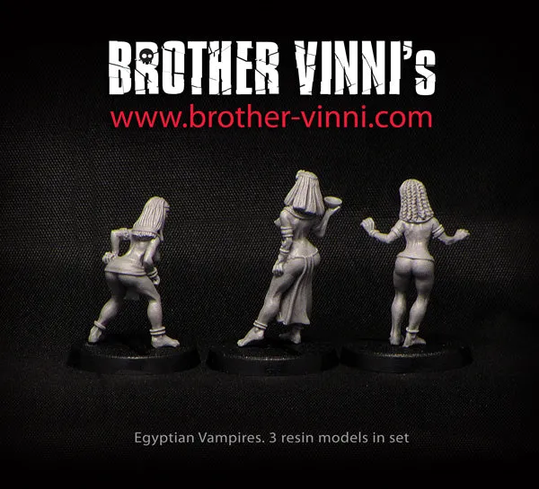 Brother Vinni Egyptian Vampire Ladies figurines résine 28mm x3