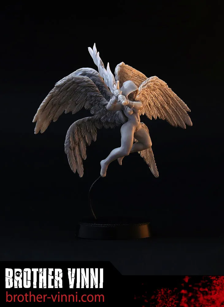 Brother Vinni Angel figurine résine 28mm six ailes flamme