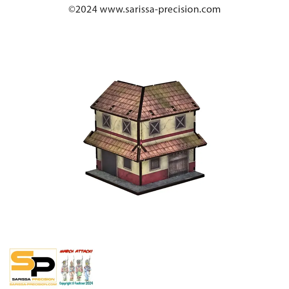 Bolt Action 15mm Rome Insula Corner 1 bâtiment MDF prépeint