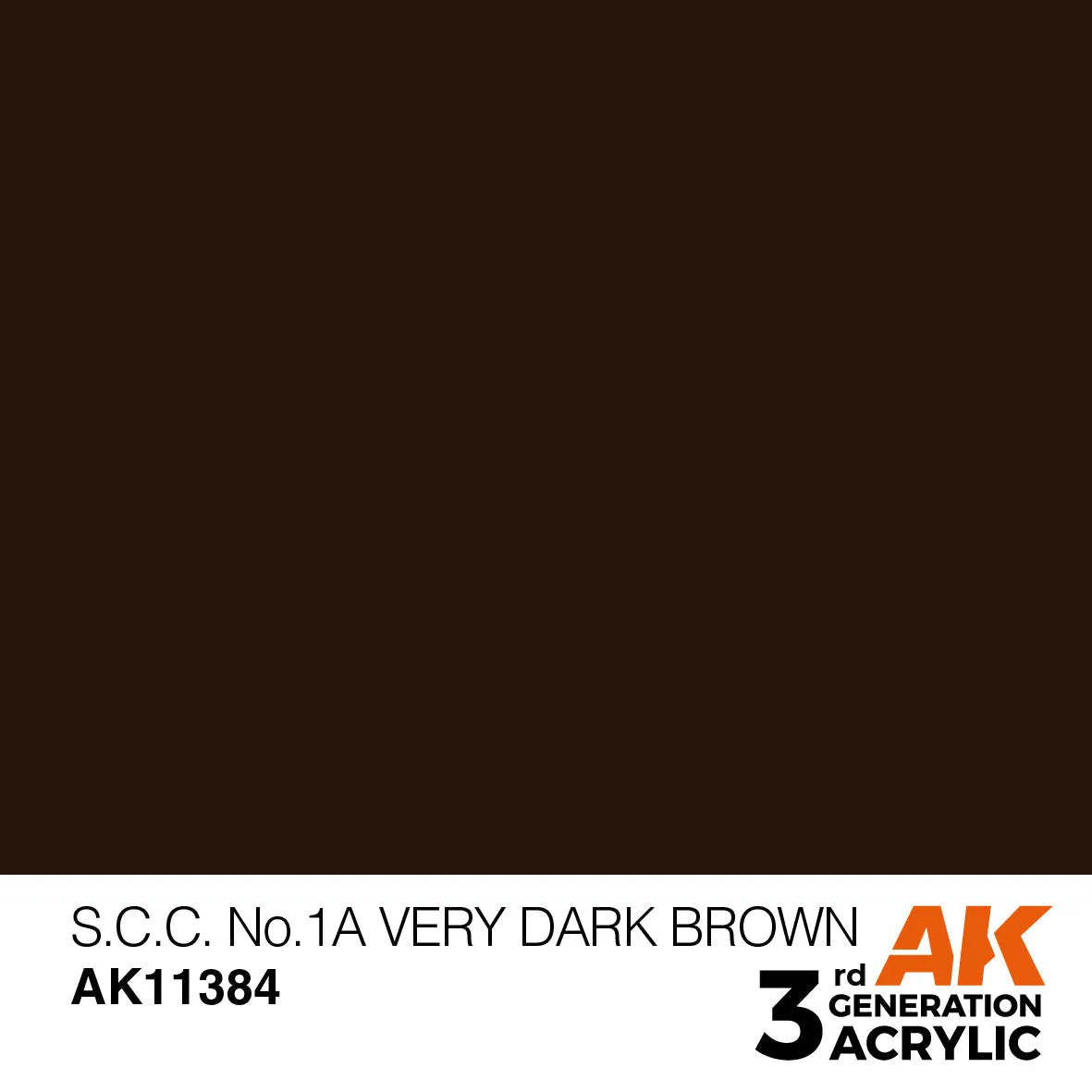 AK Interactive 3Gen S.C.C. No.1A peinture 17ml brun