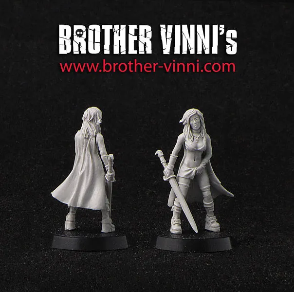 Brother Vinni Amazon figurine résine 28mm guerrière épée