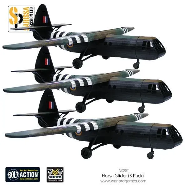 Bolt Action Horsa Glider Group planeurs 3 pièces MDF