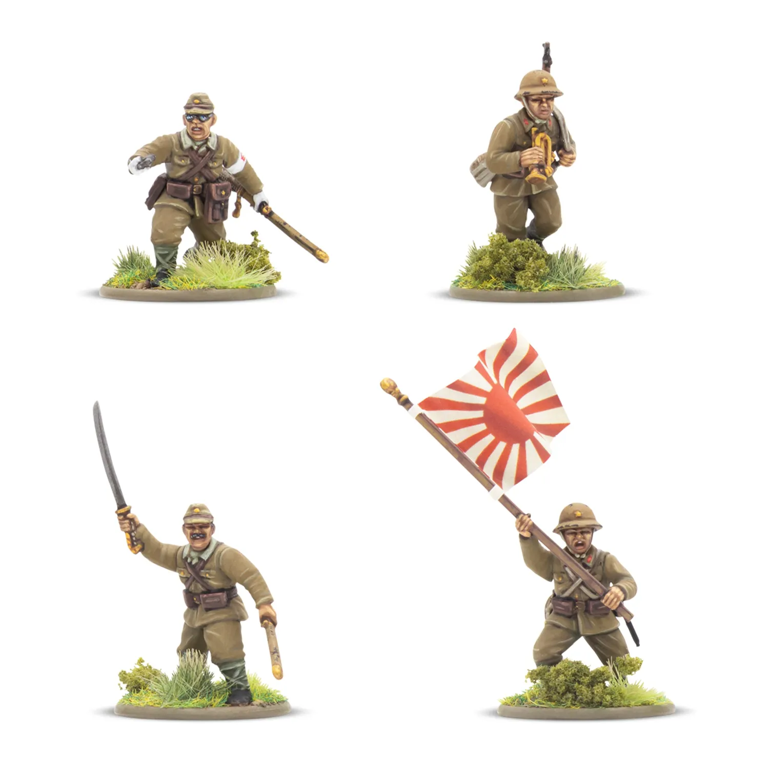 Bolt Action Japanese Army Infantry Platoon figurines 30 plastique