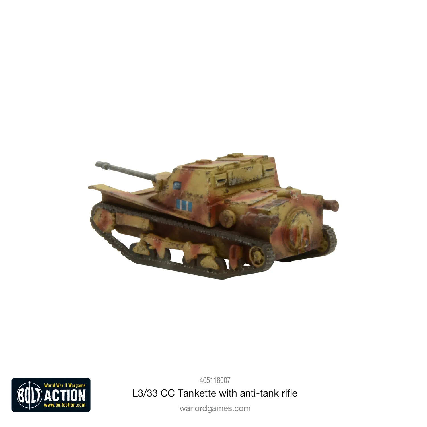 Bolt Action L3/33 CC Tankette canon antichar résine