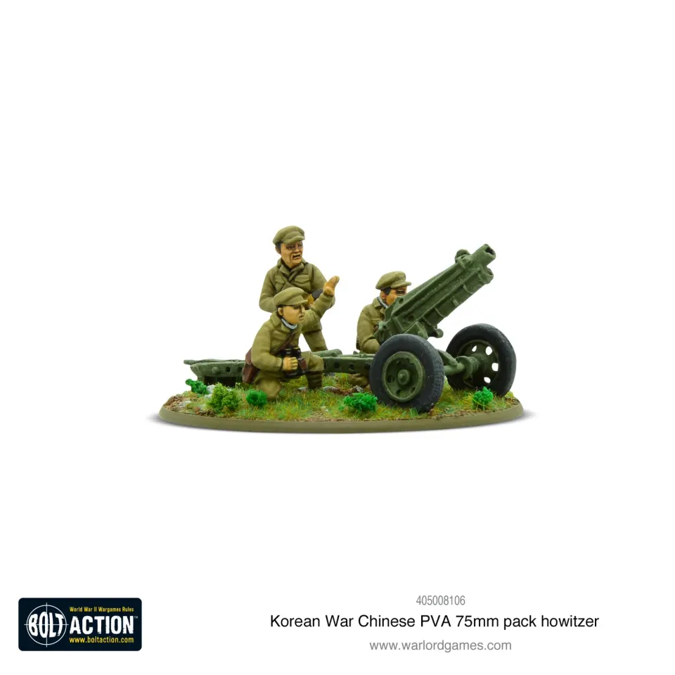 Bolt Action Corée PVA chinois obusier 75mm canon métal