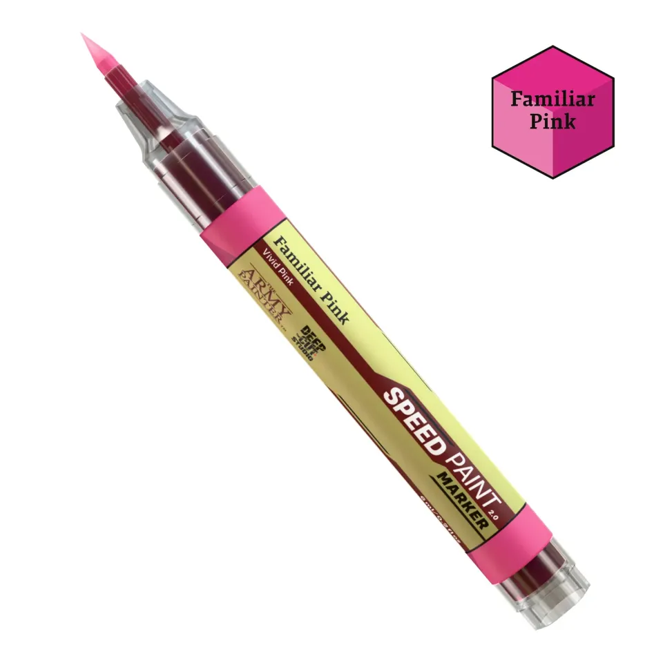 Bolt Action Speedpaint Marker Familiar Pink feutre peinture rose détails