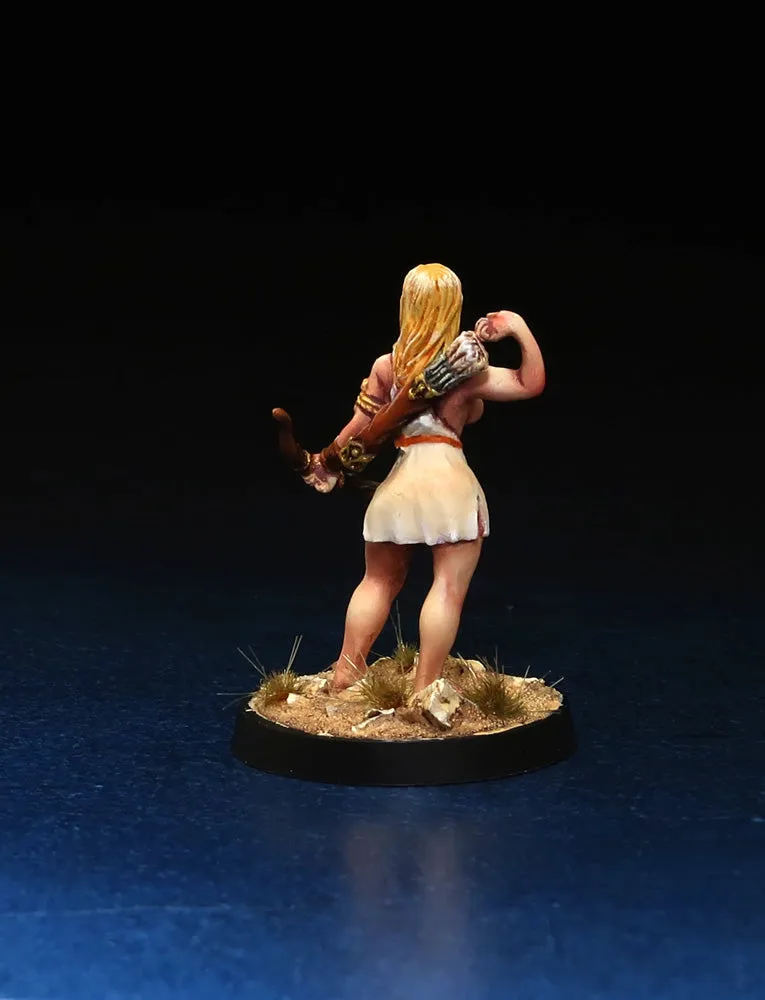 Brother Vinni Female Greek Archer figurine résine 28mm arc