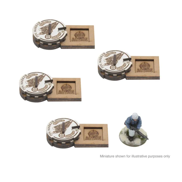 Warlord Games Bolt Action Pin Markers Fallschirmjäger MDF