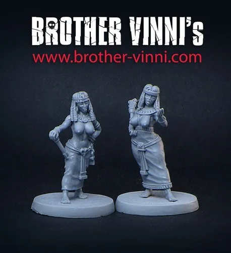 Brother Vinni Noble Egyptian Woman figurine résine 28mm lot de 2
