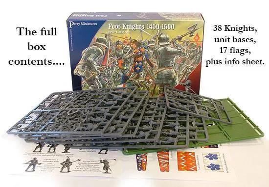 Perry Miniatures Foot Knights 1450-1500 boîte 38 figs
