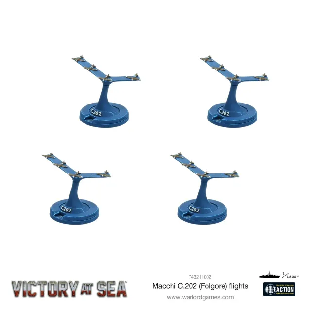 Warlord Victory at Sea Macchi C.202 Folgore avions résine x4