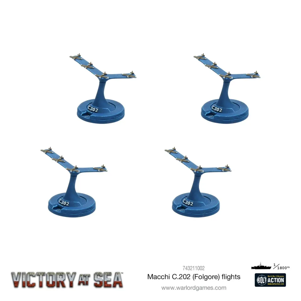 Warlord Victory at Sea Macchi C.202 Folgore avions résine x4