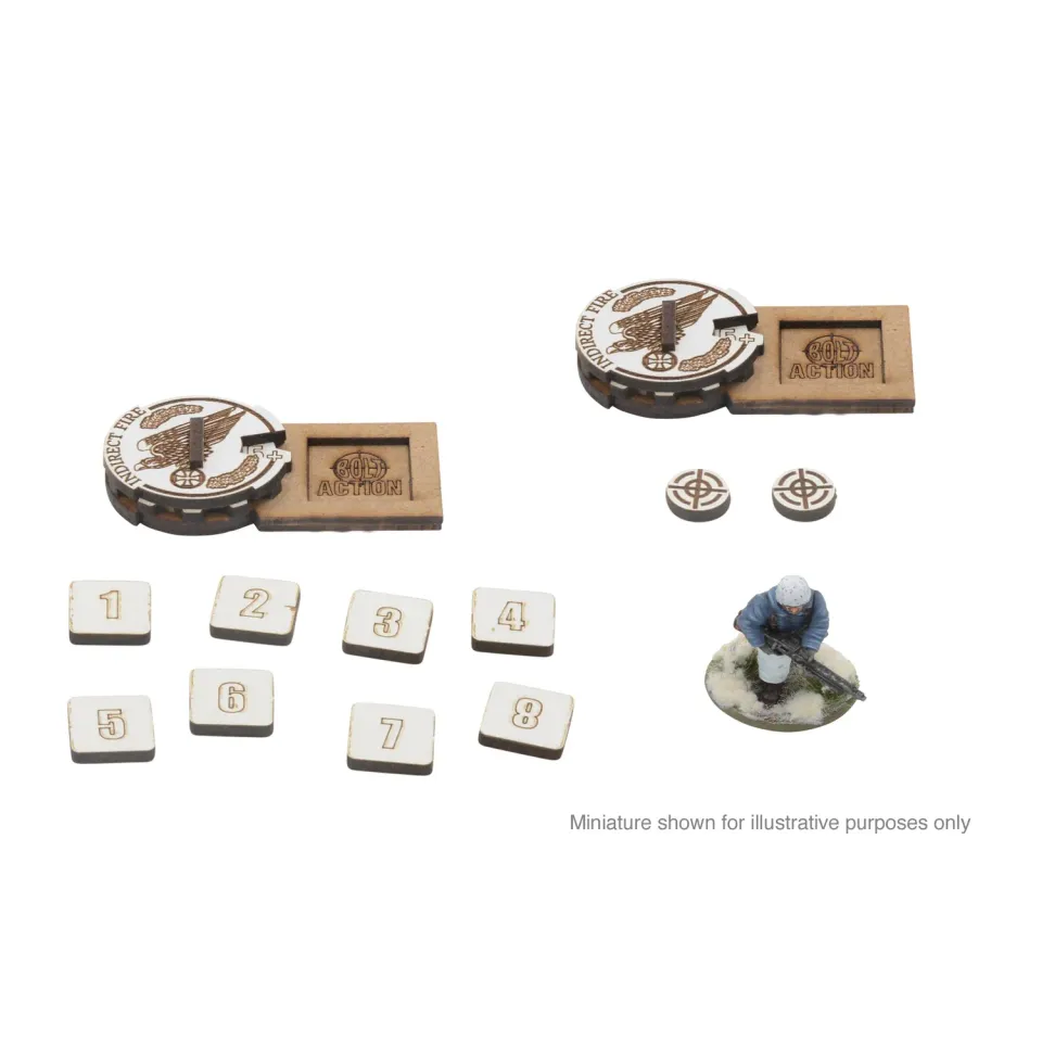 Bolt Action MDF Artillery Zeroing In Markers Fallschirmjäger marqueurs MDF