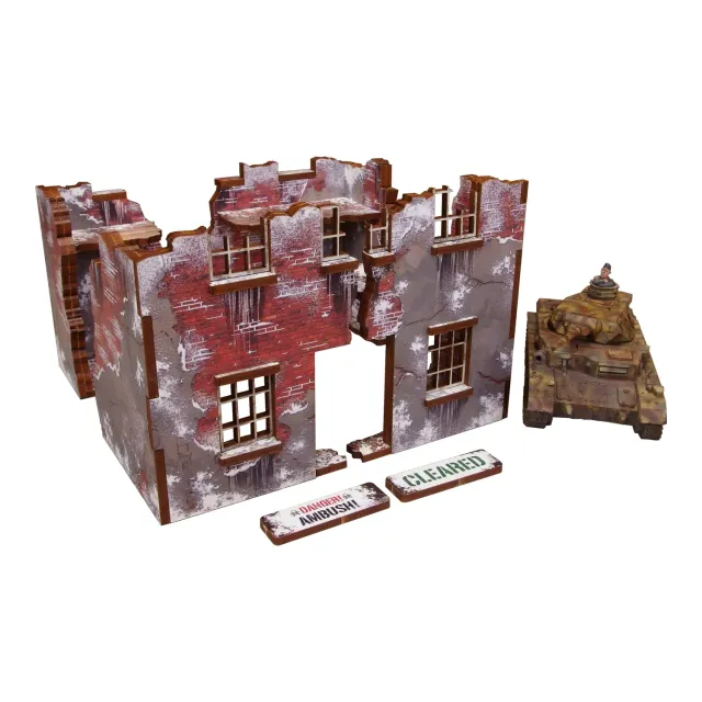 Micro Art Studio Pre-Painted WW2 Winter Ruin 3 décor ruine prépeint