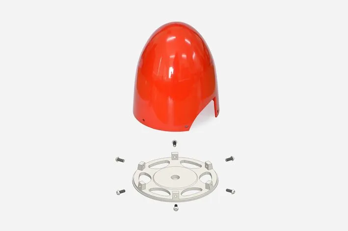 Black Horse Model Scale Spinner cône 95mm rouge