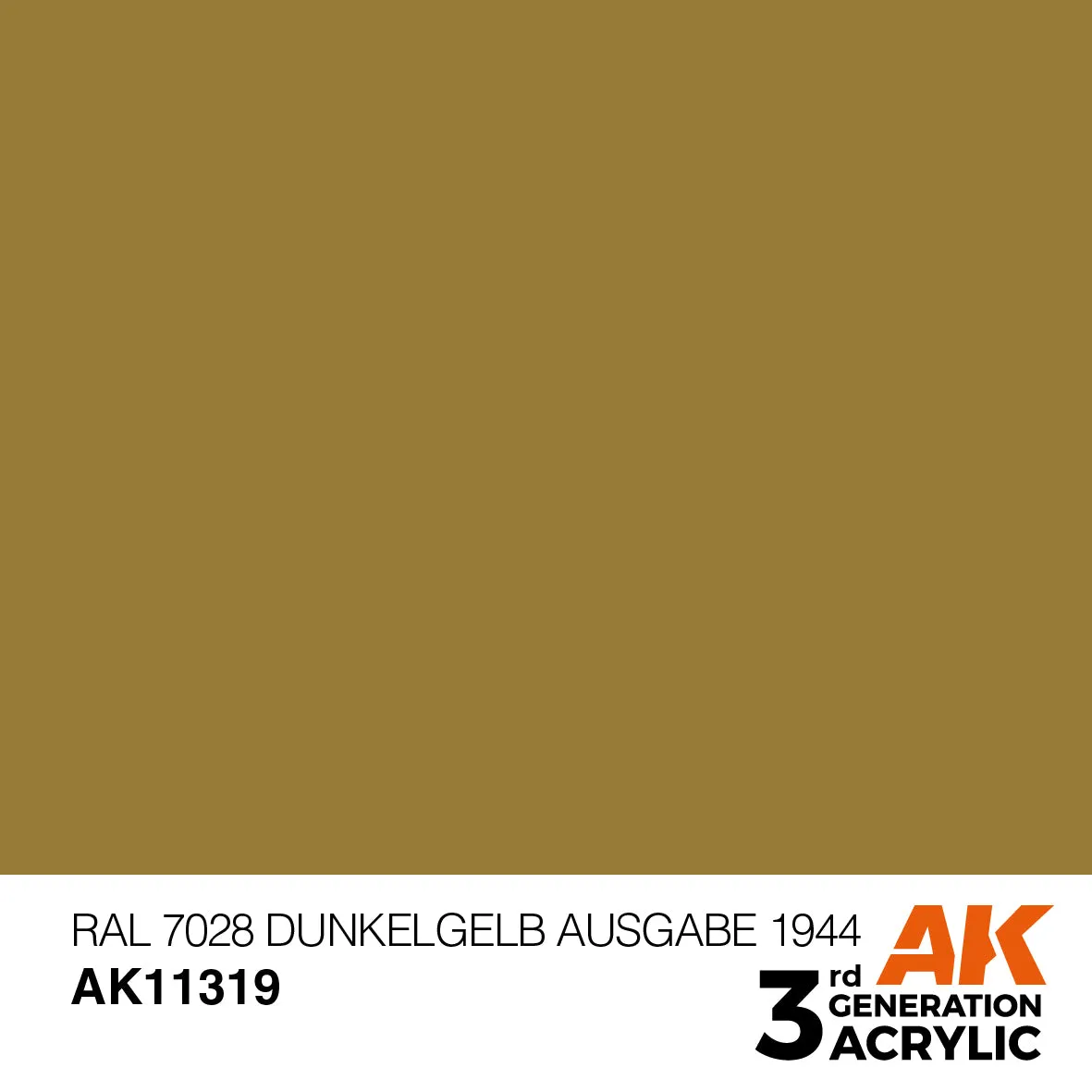 AK Interactive 3Gen Acrylic RAL 7028 Dunkelgelb Ausgabe 1944 peinture 17 ml