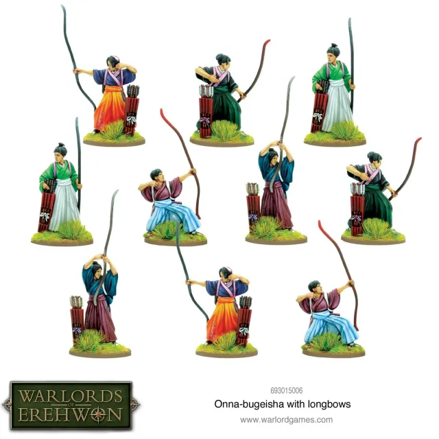 Warlords of Erehwon Onna-bugeisha arcs longs métal x10