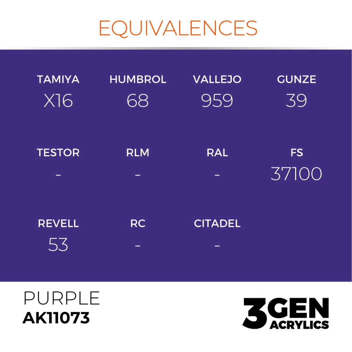 AK Interactive 3Gen Acrylic Purple peinture acrylique 17 ml couvrante