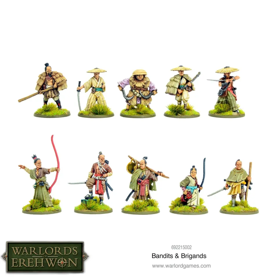 Warlords of Erehwon Samurai Bandits & Brigands boîte 10 métal