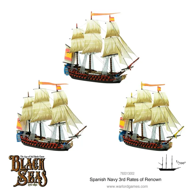 Black Seas Spanish Navy 3rd Rates of Renown navires espagnols