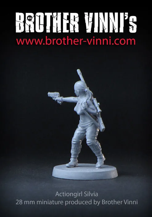 Brother Vinni Silvia figurine résine 28 mm soldat femme