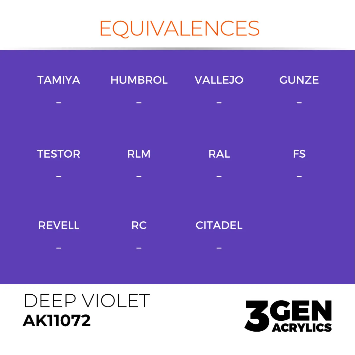AK Interactive 3Gen Deep Violet peinture 17 ml violet profond