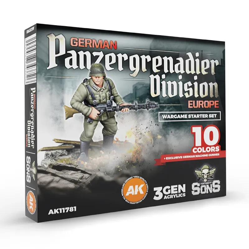 Des Tranchées aux Barricades Starter Panzergrenadier WW2 set peinture 10 couleurs