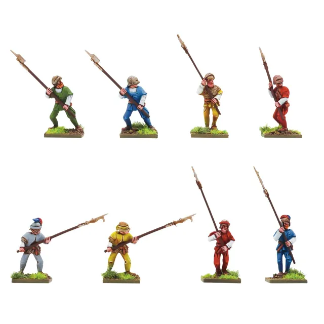 Warlord Pike & Shotte Hallebardiers suisses blister métal 8 figs
