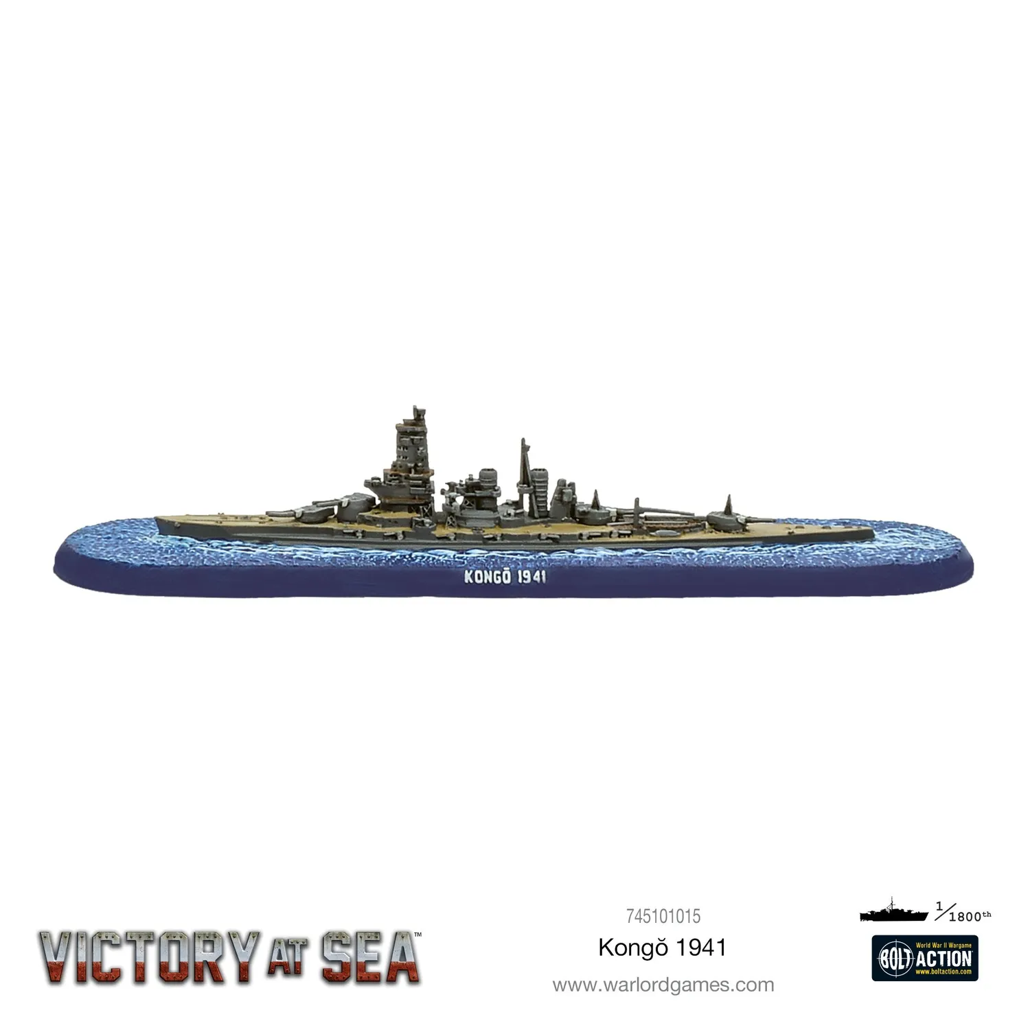 Bolt Action Victory at Sea Kongo cuirassé japonais métal résine
