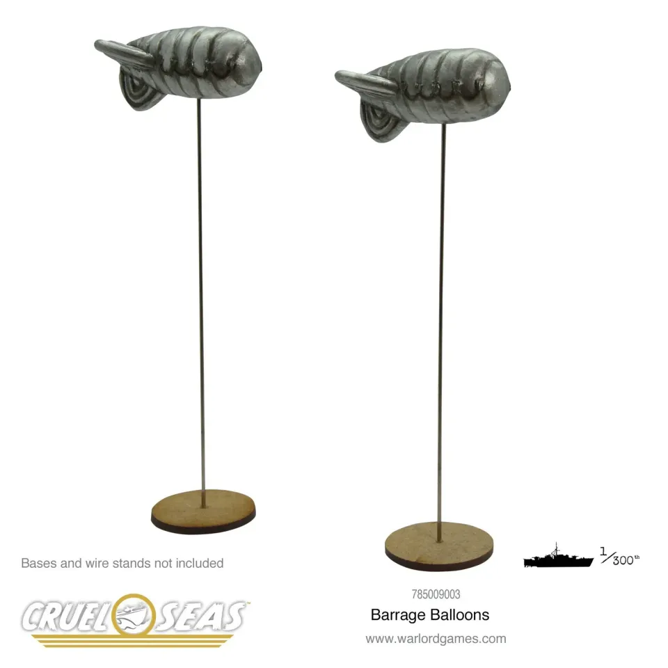 Bolt Action Cruel Seas: Barrage Balloons ballons de barrage en résine