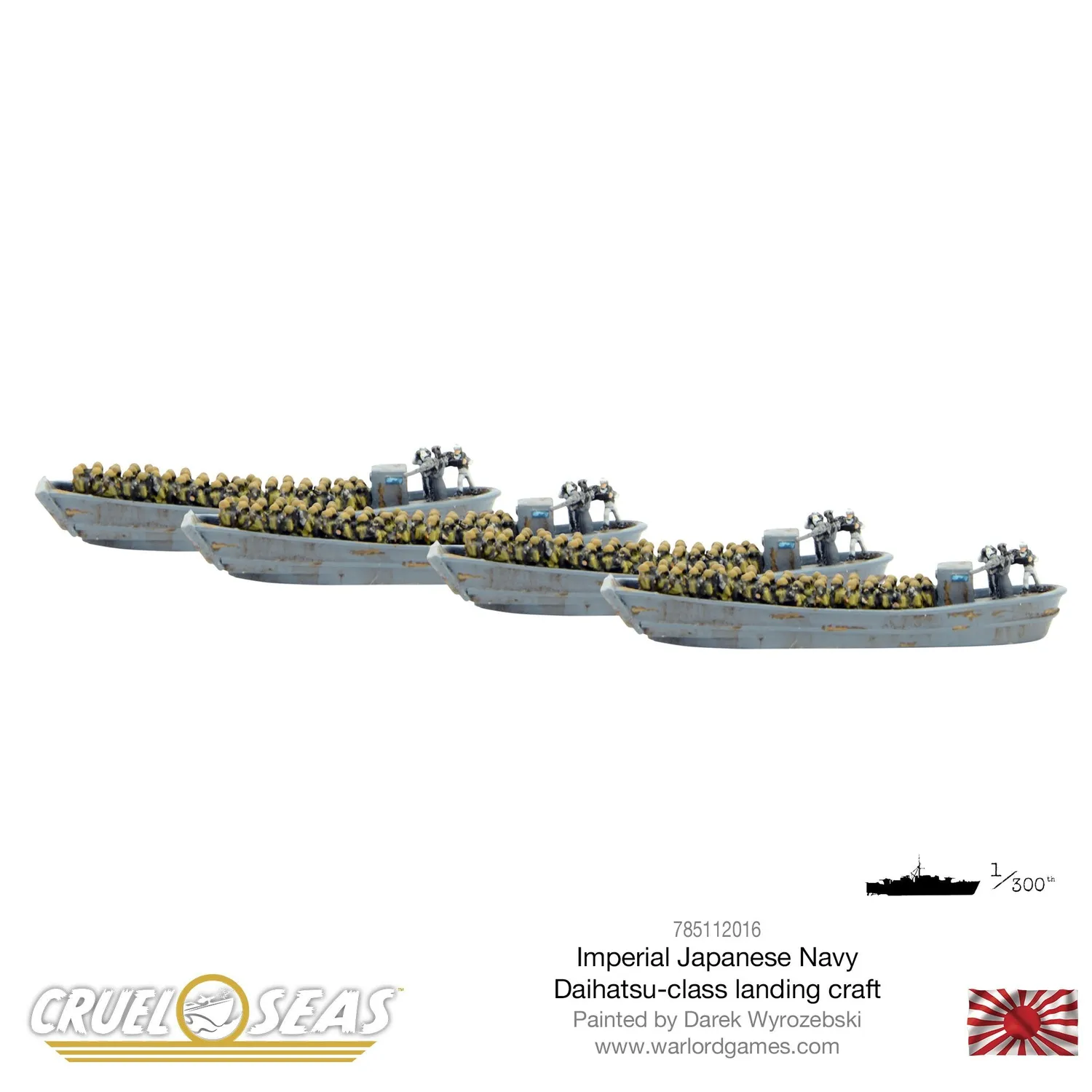 Warlord Cruel Seas Daihatsu péniche débarquement marine japonaise métal