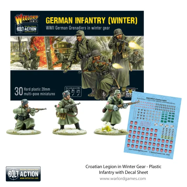 Bolt Action Croatian Legion Winter Gear figurines plastique x30