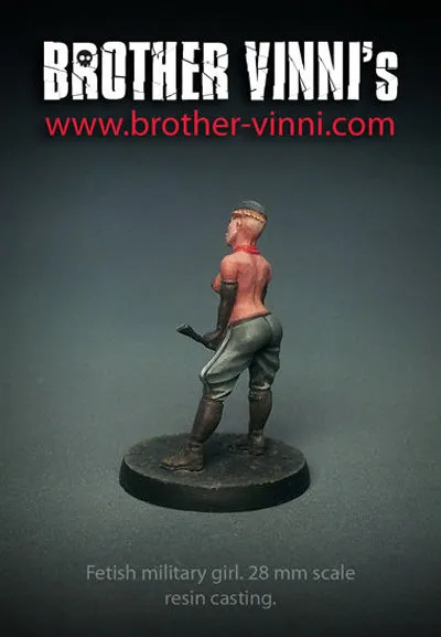 Brother Vinni Militaire Fétiche figurine résine 28mm 18+