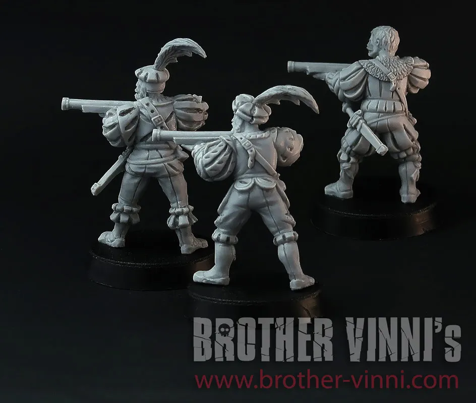 Brother Vinni Landsknecht Handgunners 01 figurine résine 28mm lot de 3
