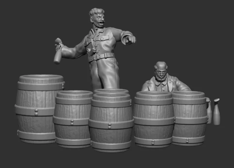 Des Tranchées Insurgés Parisiens FFI fichiers STL 28mm 13 figs