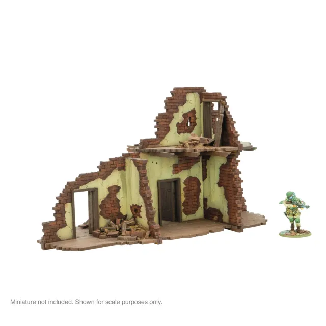 Bolt Action City in Ruins 2 Storey Internal Ruins (1) bâtiment ruiné MDF urbain
