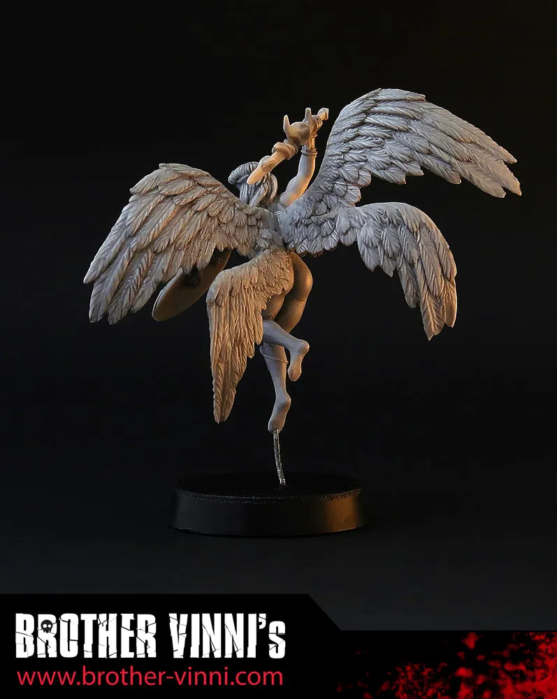 Brother Vinni Angel Girl miniature résine 28mm épée feu