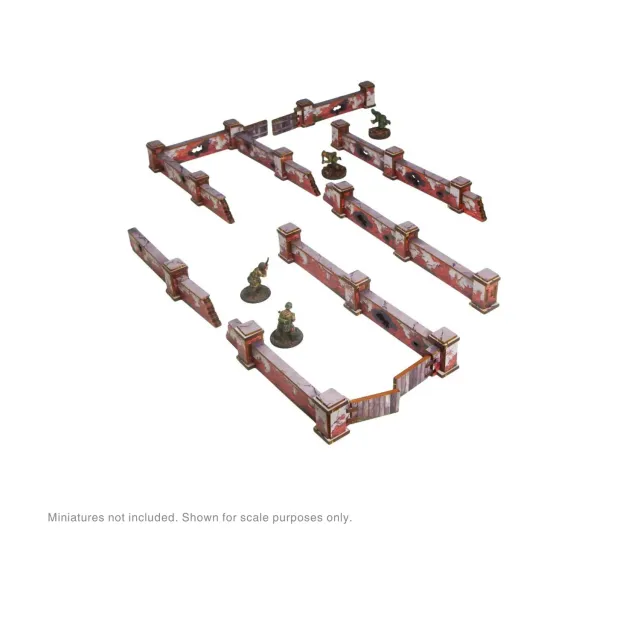 Bolt Action Pre-Painted WW2 Ostfront Stalingrad Walls Low murs HDF