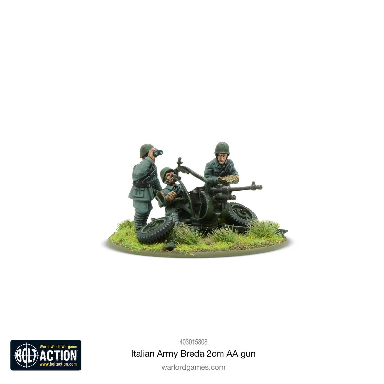 Bolt Action Italian Army Breda 2cm AA gun canon antiaérien métal