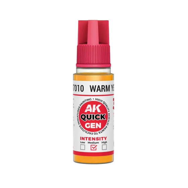 AK Interactive QuickGen Warm Yellow peinture jaune 18 ml