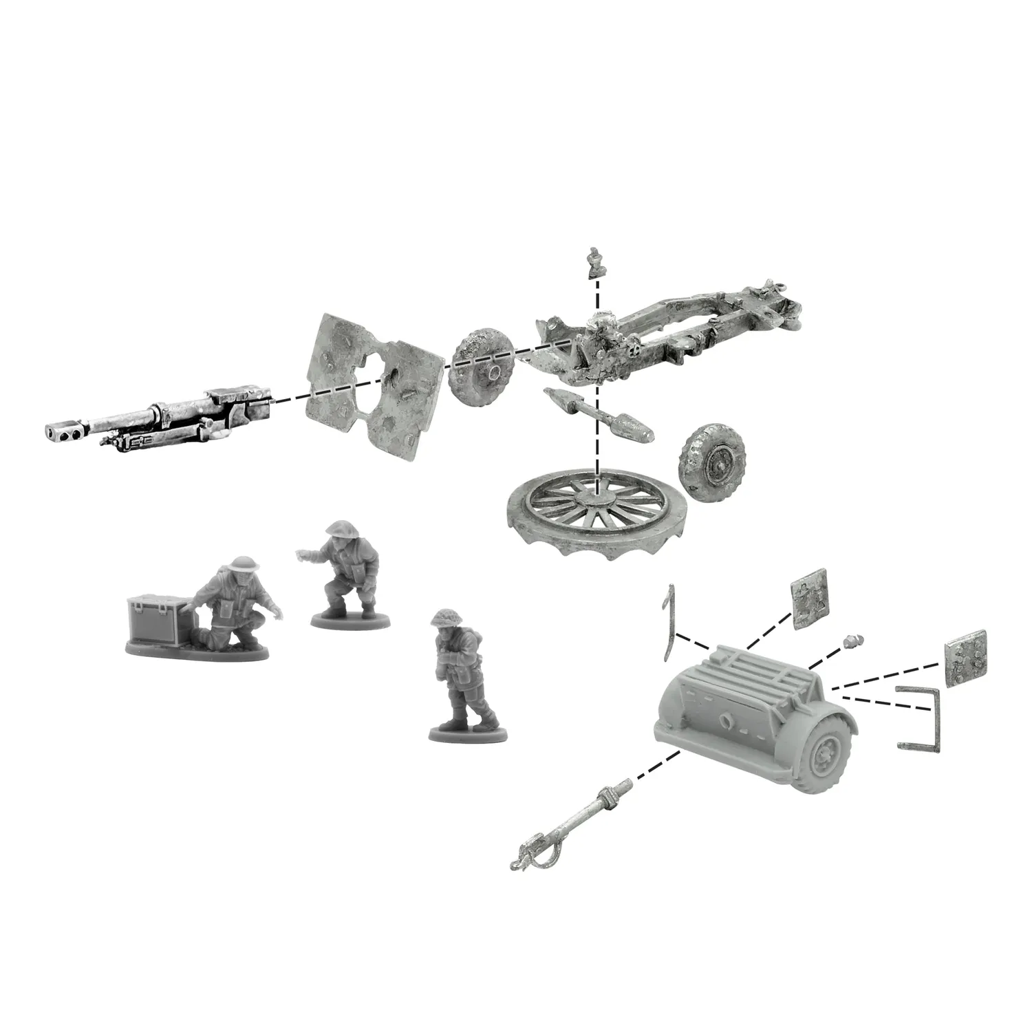 Bolt Action 25-Pdr Howitzer infanterie hiver canon métal résine