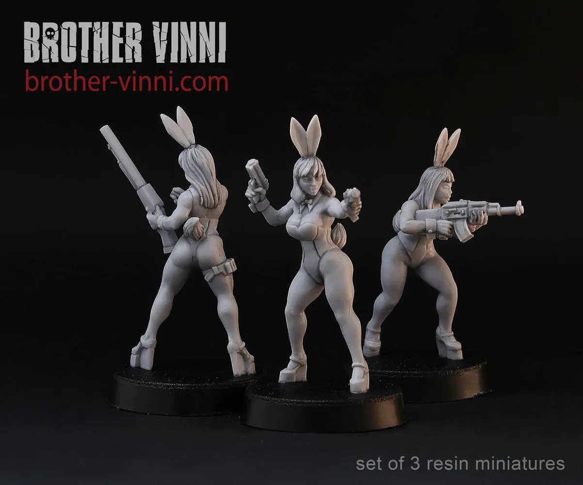 Brother Vinni Bunny Girls figurine résine 28mm lot 3