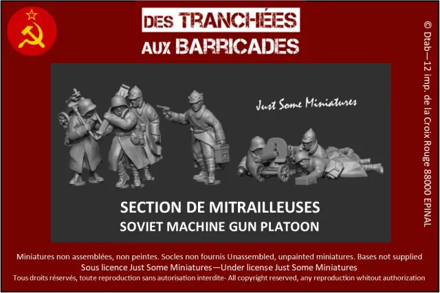 Des Tranchées aux Barricades Mitrailleuses Soviétiques résine 28mm
