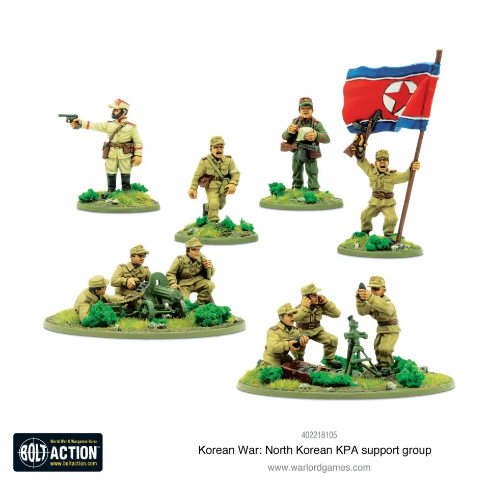 Bolt Action Korea KPA groupe soutien 12 figurines métal