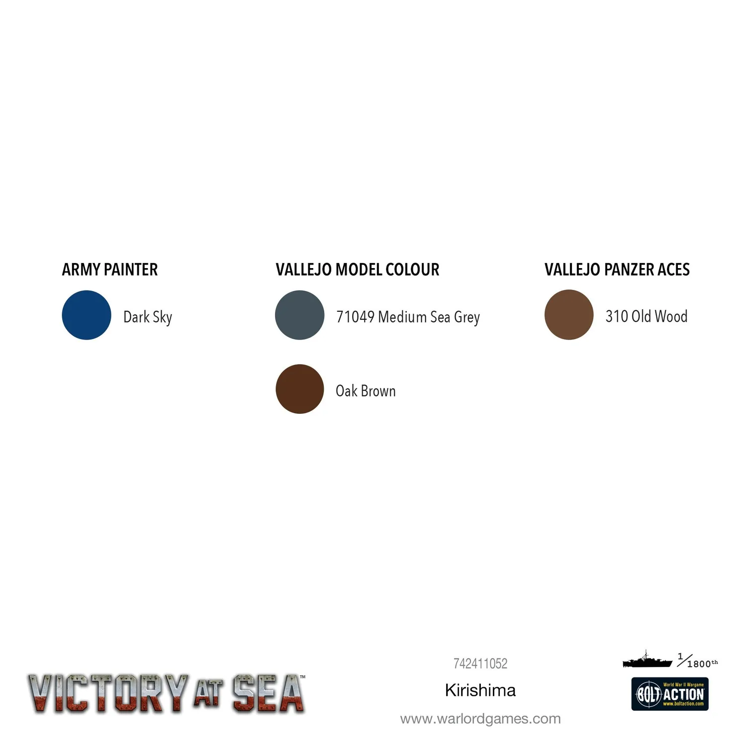 Bolt Action Victory at Sea Kirishima navire figurine résine