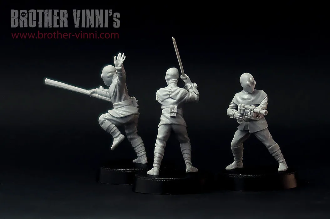 Brother Vinni Noodle Clan Ninjas figurine résine 28mm x3