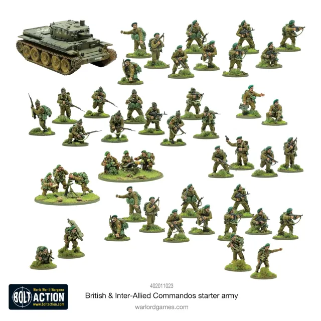 Bolt Action Churchill's Gangsters armée de démarrage commandos britanniques
