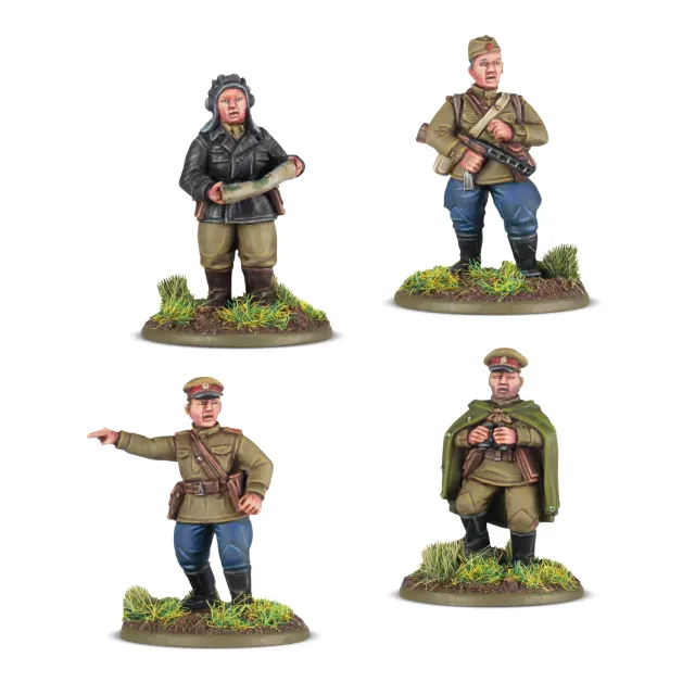Bolt Action Soviet Platoon Commanders figurines officiers soviétiques résine