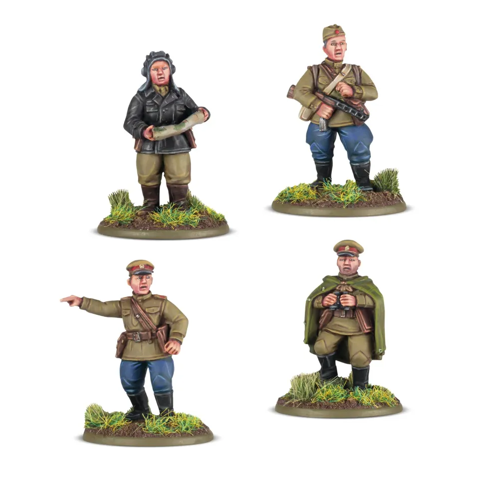 Bolt Action Soviet Platoon Commanders figurines officiers soviétiques résine