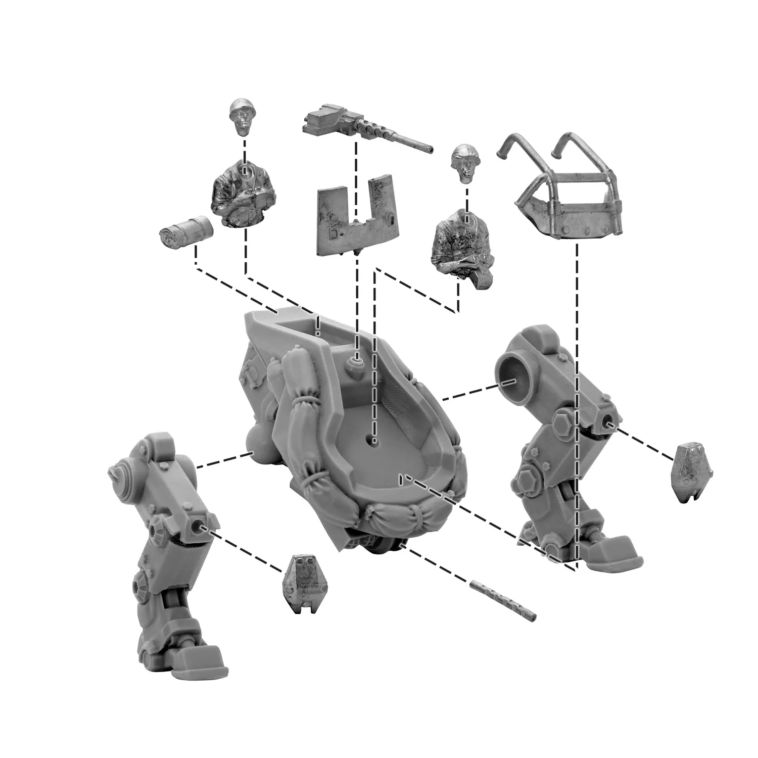Bolt Action Konflikt '47 M3A2 Pondskater Scout Walker figurine rapide